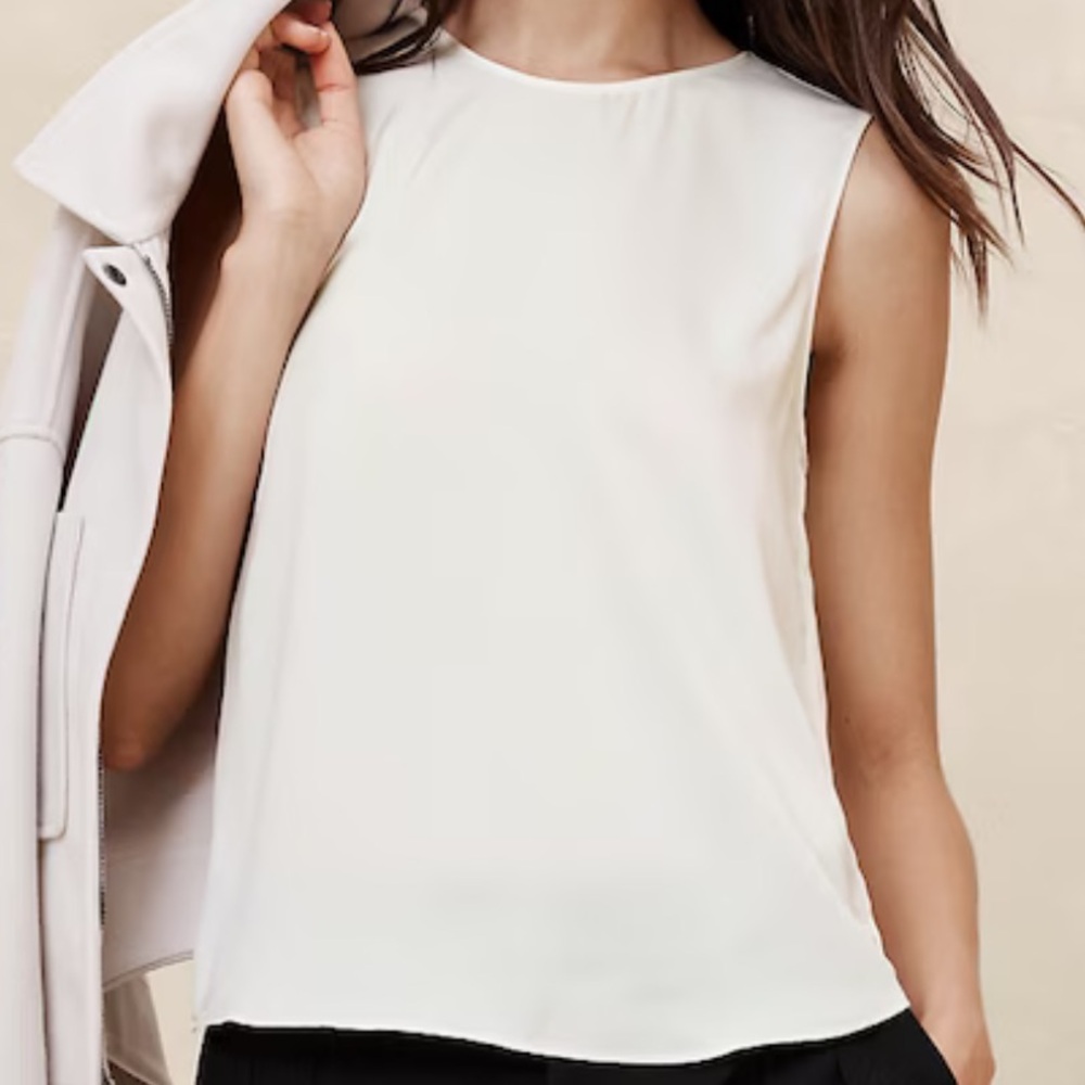 NWT Banana Republic Factory Tank Off White XXL